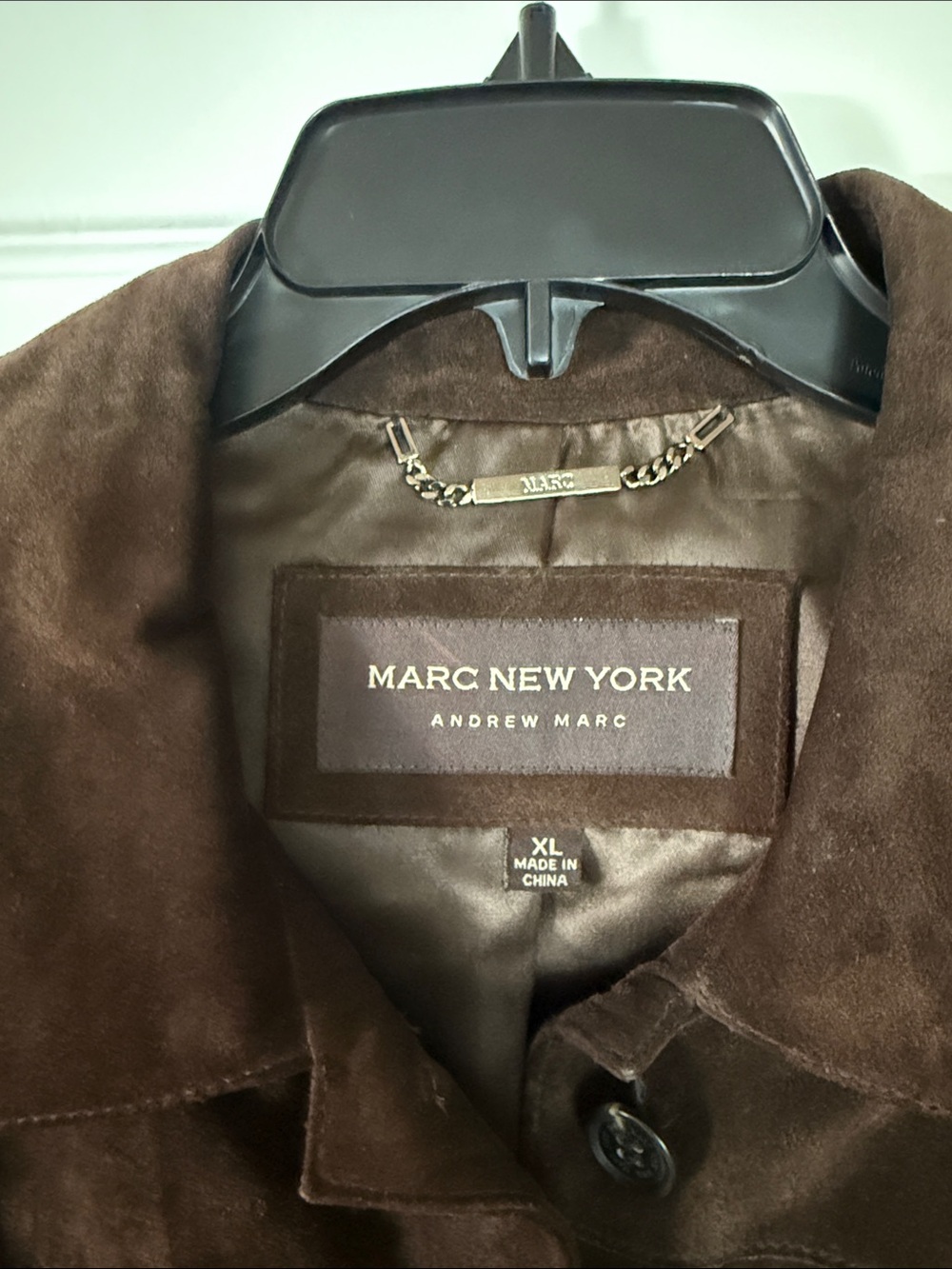 Marc New York Brown Suede Button-Front Jacket - Picture 5 of 16